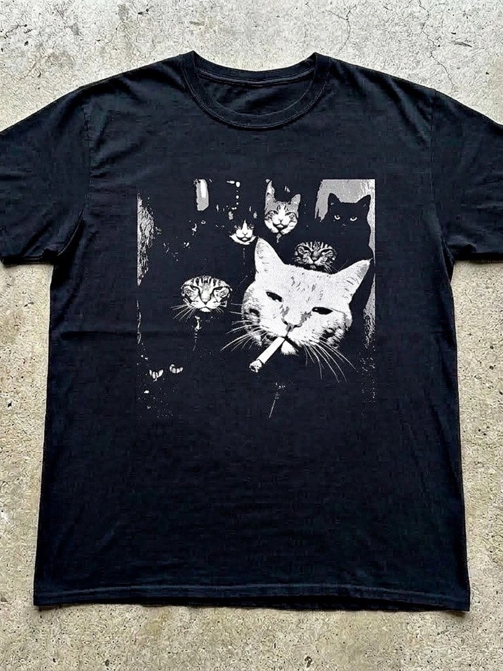 Funny Gangster Cat Shirt, Meme Cats Graphic Tee